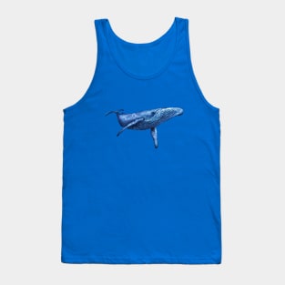 Swirly Blue Whale Tank Top